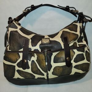 EUC Dooney & Bourke Giraffe Safari Hobo Shoulder Bag